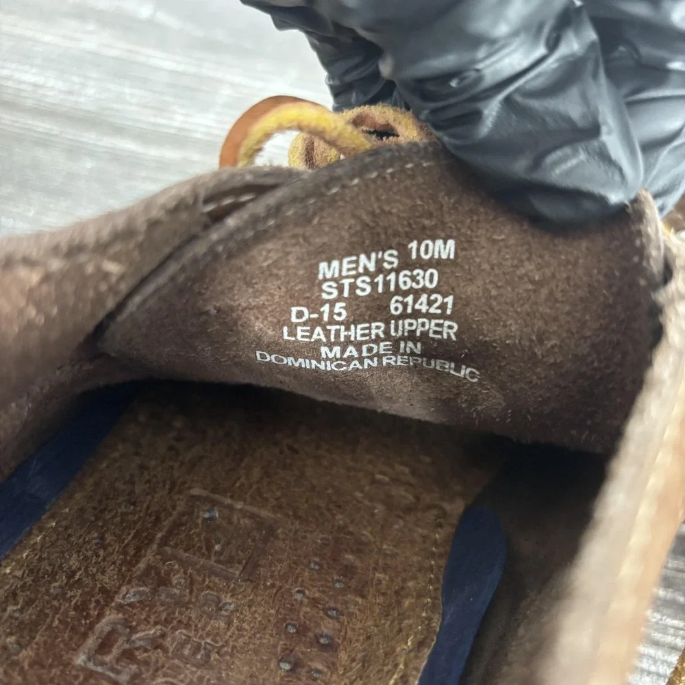 Sperry Top-Sider Boat Shoes Mens Size 10 Brown Leather Casual Nautical STS11630